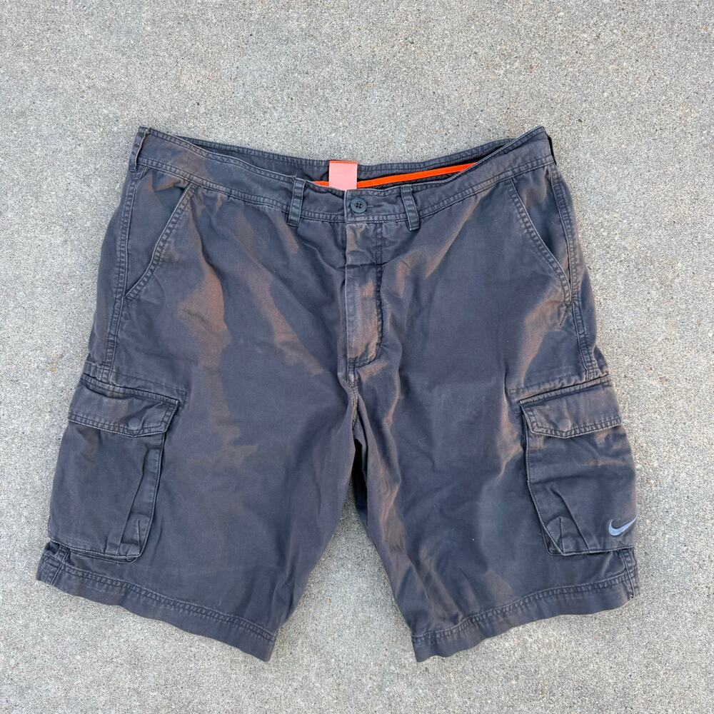 Y2K Nike The Athletic Dept Gray Cargo Shorts Size 38 Streetwear